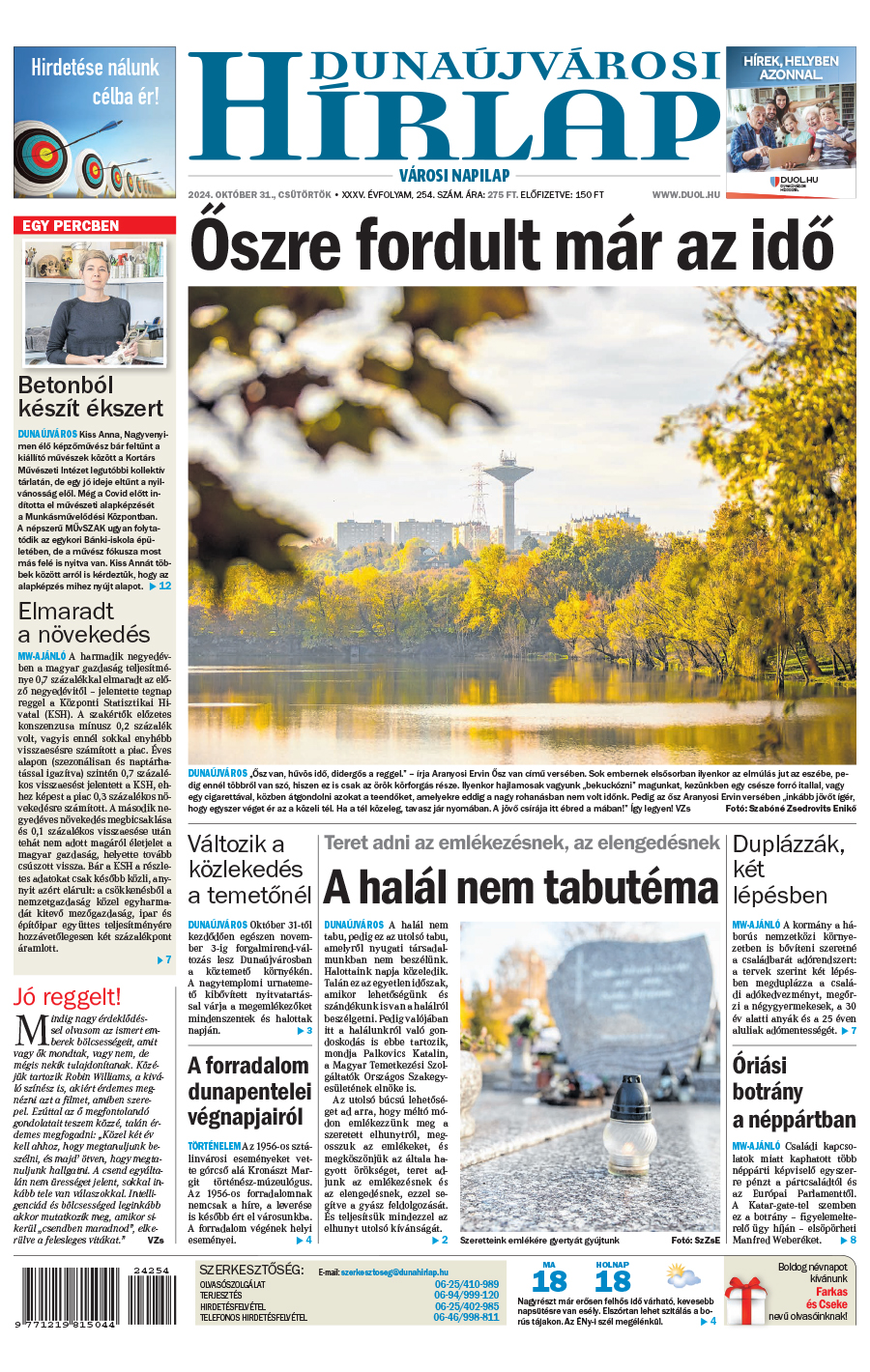 Lapszám: 2024.10.31. + melléklet