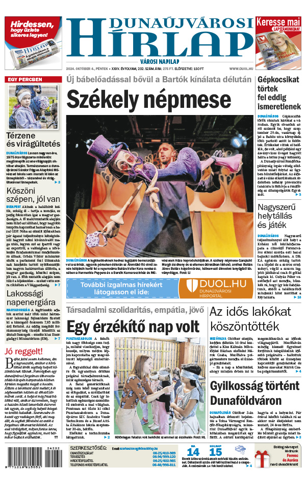 Lapszám: 2024.10.04. + melléklet